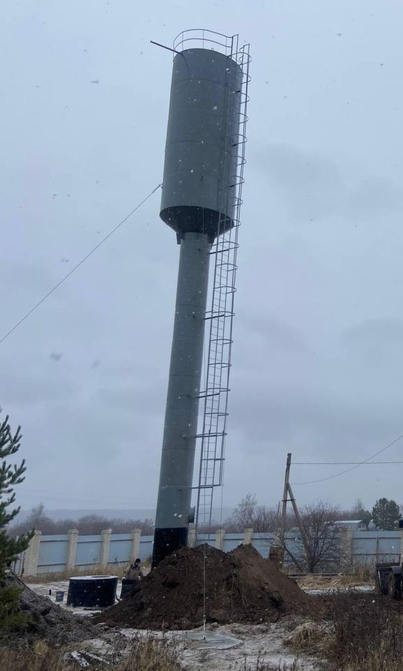 В селе Демидовка Сызранского района завершена установка новой водонапорной башни