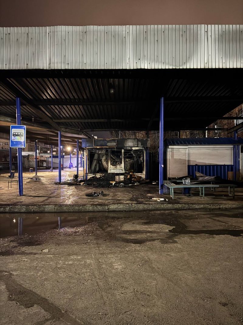 В Сызрани в районе автовокзала сгорел бывший пункт полиции