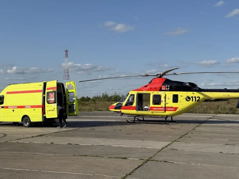 Жительницу Сызрани в тяжёлом состоянии после ДТП эвакуировали в областную больницу на вертолете санавиации