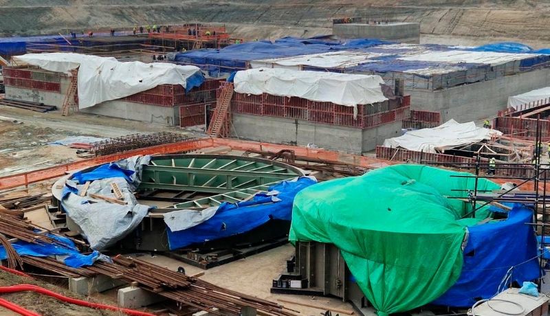 Гигант весом 150 тонн прибыл из Сызрани на Ленинградскую АЭС