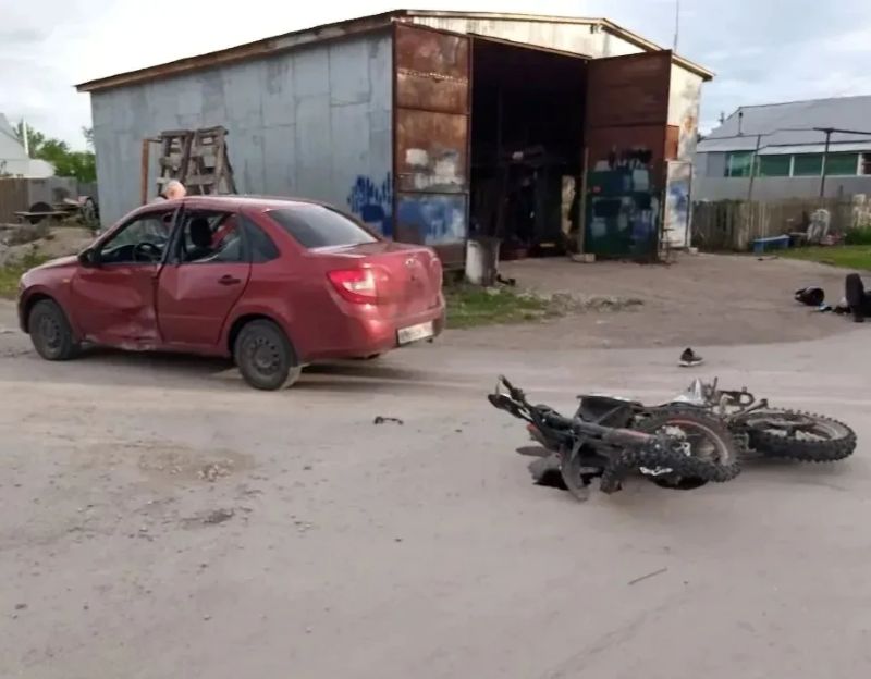 В Шигонском районе произошло ДТП с участием мотоцикла и легковушки