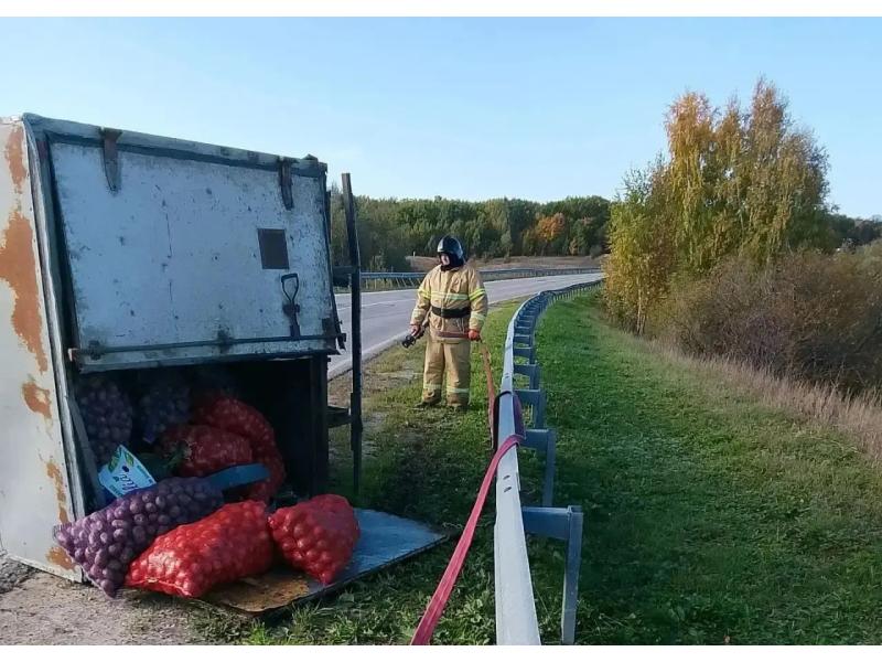 В Шигонском районе «Газель» с картошкой вылетела с дороги